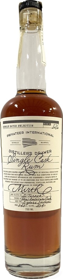 Privateer Distiller's Drawer #121 Barrel Strength Windward 5yo 57.4% 750ml