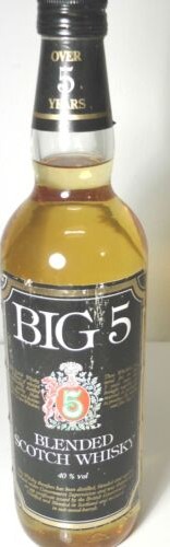 Big 5 5yo Blended Scotch Whisky Oak Barrels H. Hansen Flensburg Germany 40% 700ml