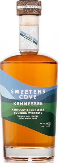 Sweetens Cove Kennessee Kentucky and Tennessee Straight Bourbon New Oak + Toasted Sugar Maple Wood Finish 55.35% 750ml