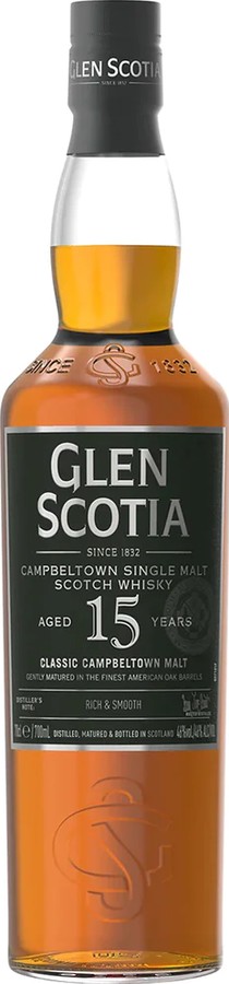 Glen Scotia 15yo Rich & Smooth Ex-bourbon and American oak barrels 46% 750ml