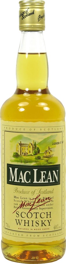 Mac Lean Blended Scotch Whisky Wood Cask in Scotland Soc comercial vincola de Manuel Almeida & FilhosL DA 40% 700ml