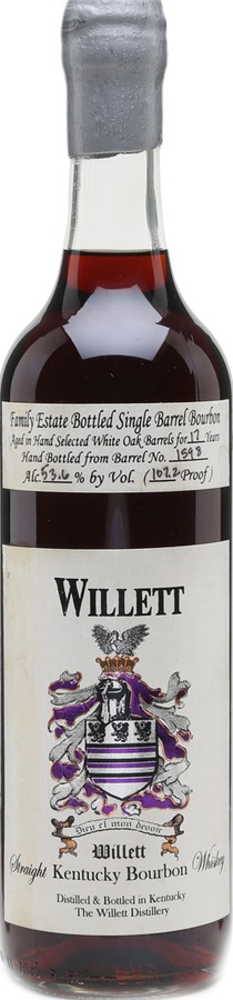 Willett 1991 Family Estate Bottled Single Barrel Bourbon White Oak Barrel 1598 Whisky Keller Bourbon Street Selected for Heinz Taubenheim 53.6% 700ml