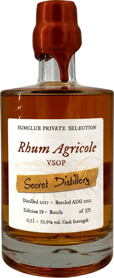 Rumclub Private Selection 2017 VSOP Edition no.19 Secret Distillery Cask Strenght 53.9% 500ml