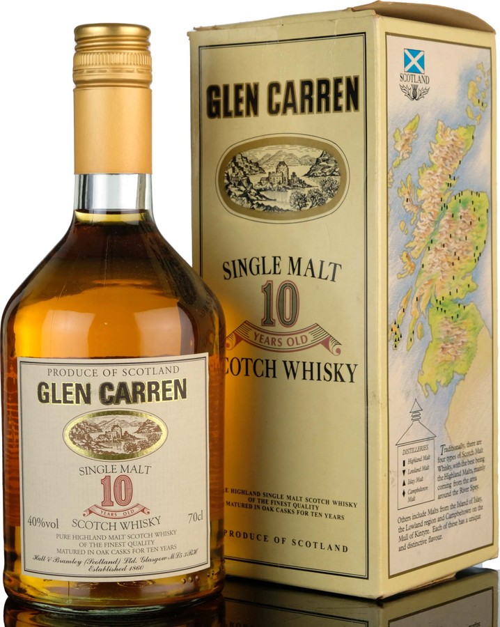 Glen Carren 10yo Single Malt Scotch Whisky Oak Casks 40% 700ml