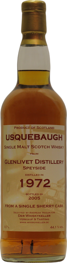 Glenlivet 1972 UD Usquebaugh Sherry Cask Der Whiskykeller 44.1% 700ml