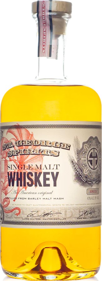 St. George Spirits Lot 21 Single Malt Whisky see note for casks used in this bottling 43% 750ml