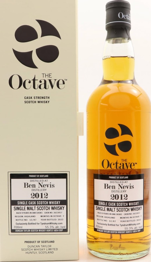 Ben Nevis 2012 DT The Octave 9yo Oak Cask & 7 Months Sherrywood Octave Tyndrumwhisky 55.3% 700ml