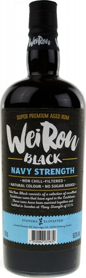 Svenska Eldvatten Weiron Black Navy Strength 57.1% 700ml