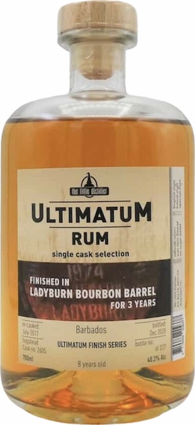 Ultimatum 2017 Barbados Ultimatum Finish Series Ladyburn Bourbon Barrel Finish 8yo 40.2% 700ml