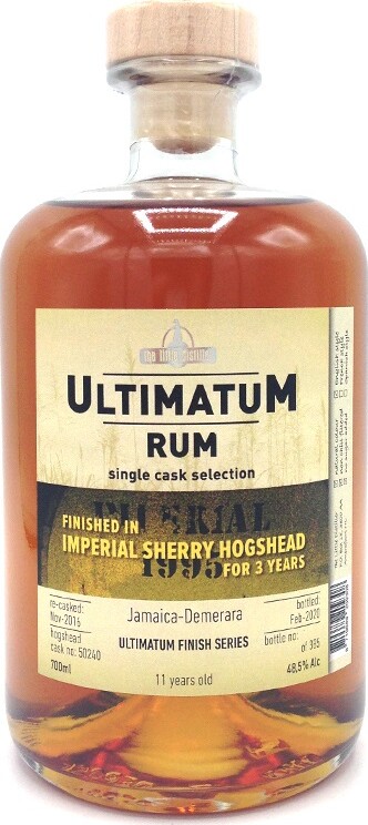 Ultimatum Jamaica Demerara Ultimatum Finish Series Imperial Sherry Hogshead Finish 11yo 48.5% 700ml