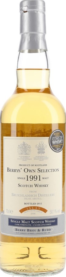 Bruichladdich 1991 BR Berrys Own Selection 2996 50.1% 700ml