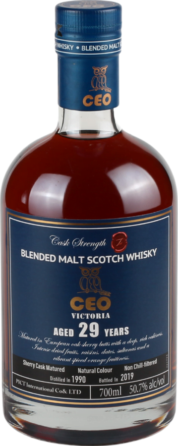 Blended Malt Scotch Whisky 1990 UD CEO Victoria European Oak Sherry Butt PICT International Co & Ltd 50.7% 700ml