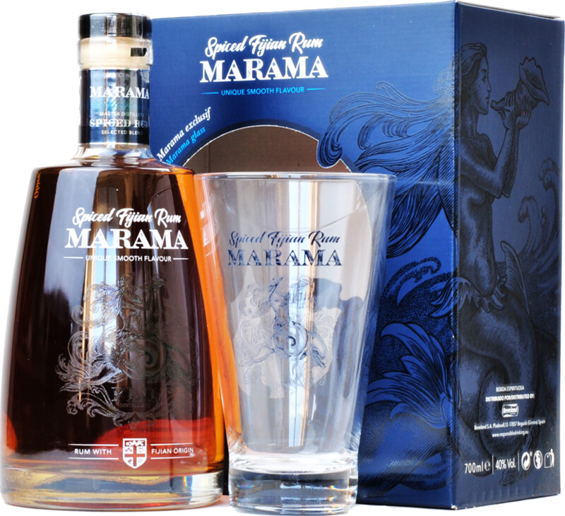 Marama Spiced Fijian Giftbox With Glasses 40% 700ml