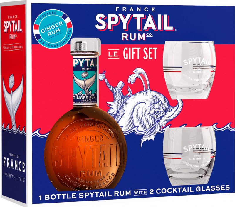 Spytail Ginger Rum Giftbox With Glasses 40% 700ml