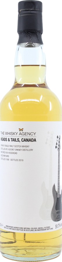 Secret Orkney Distillery 1998 TWA Hogshead Heads & Tails Canada 51.7% 700ml
