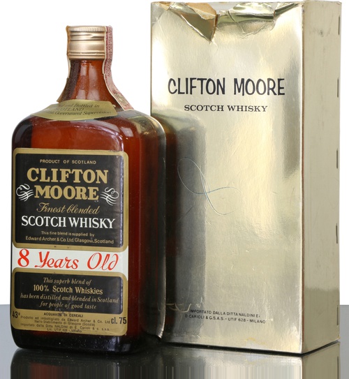 Clifton Moore 8yo Finest Blended Scotch Whisky Naldini Milano 43% 750ml