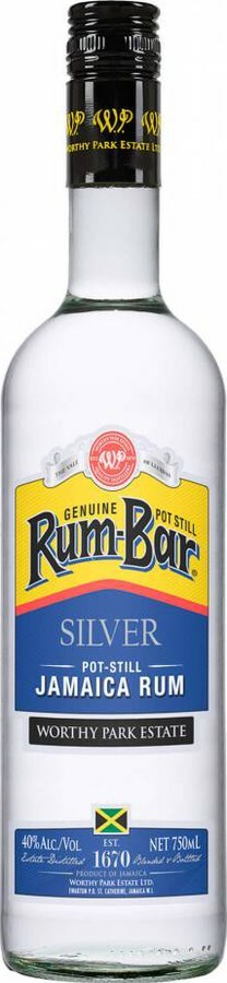 Rum Bar Silver Pot Still Worthy Park Jamaica 40% 700ml