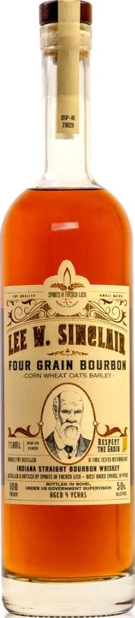 Spirits of French Lick 4yo Lee W. Sinclair Four Grain Bourbon 50% 750ml