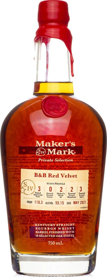 Maker's Mark B&B Red Velvet Private Selection for Bitters & Bottles Bitters & Bottles 55.15% 750ml