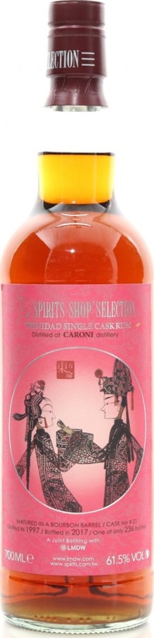 Spirit Shop's Selection 1997 Caroni Single Cask LMDW 61.5% 700ml