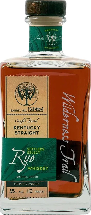 Wilderness Trail Single Barrel Straight Rye Settlers Select Rye Whisky New Charred Oak Smitty's Specialty Beverage 55% 750ml