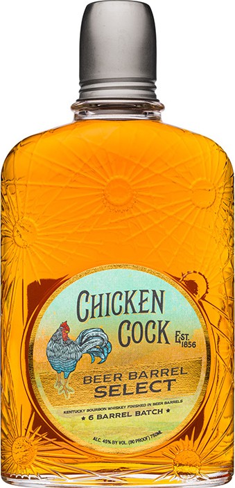 Chicken Cock Beer Barrel Select Kentucky Bourbon Whisky Walnut Brown Ale Barrels Finish 6 Barrel Batch 45% 750ml