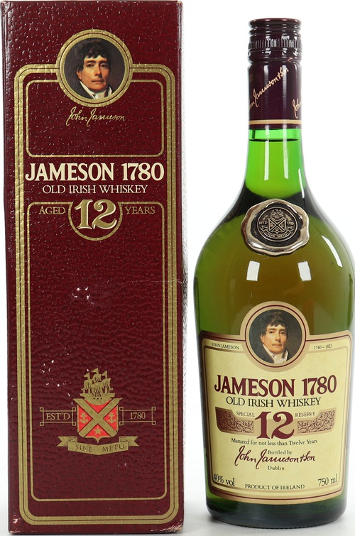 Jameson 12yo Jameson 1780 Special Reserve F.LLI Ramazotti S.P.A. Milano 40% 750ml