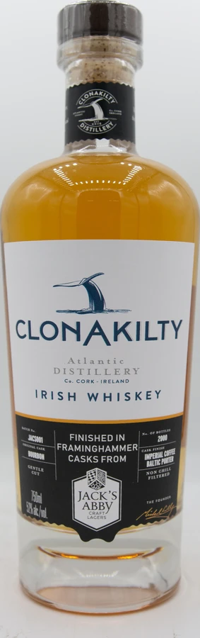 Clonakilty Irish Whisky Finished in Jack's Abby Framinghammer Casks 52% 750ml