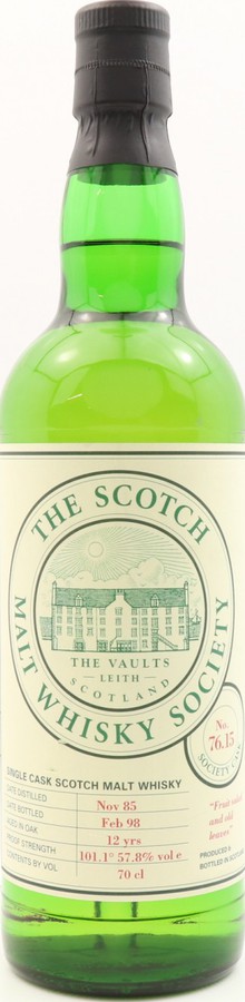 Mortlach 1985 SMWS 76.15 Fruit salad and old leaves Refill Hogshead 76.15 57.8% 700ml