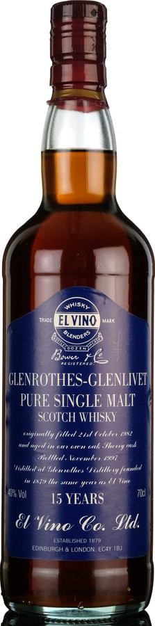Glenrothes 1982 EV Sherry 40% 700ml