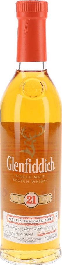 Glenfiddich 21yo Reserva Cask Finish Rum Cask Finish 43.2% 200ml