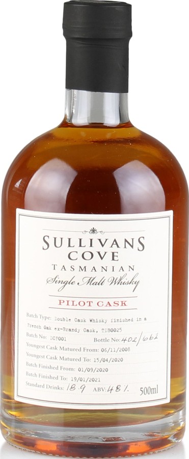 Sullivans Cove Pilot Cask French Oak ex-Brandy Cask Finish 48% 500ml