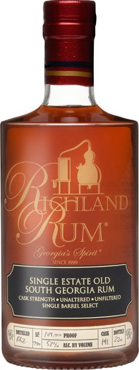 Richland Single Estate Old Cask Strenght Unaltered Unfiltered 52% 750ml