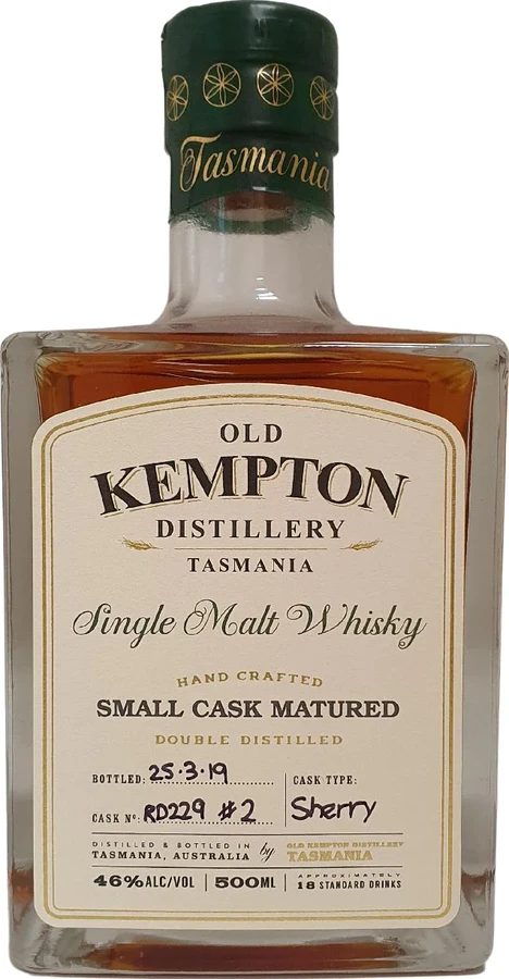 Old Kempton Sherry Cask Sherry RD229 46% 500ml