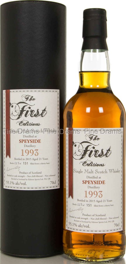 Speyside Distillery 1993 ED The 1st Editions Sherry Butt 55.1% 700ml