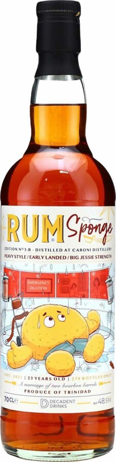 Decadent Drinks 1997 Caroni Rum Sponge Edition No.3B 23yo 48.5% 700ml