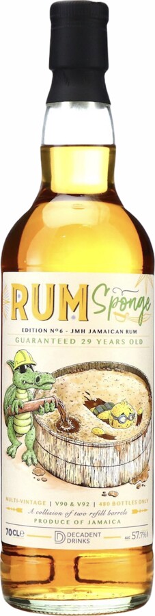 Decadent Drinks JMH Jamaican Rum Sponge Edition No.6 29yo 57.7% 700ml