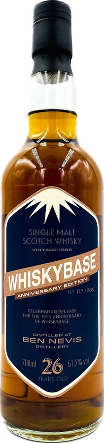Ben Nevis 1996 WB 15th Anniversary Butt 15th Anniversary of Whiskybase 51.2% 700ml