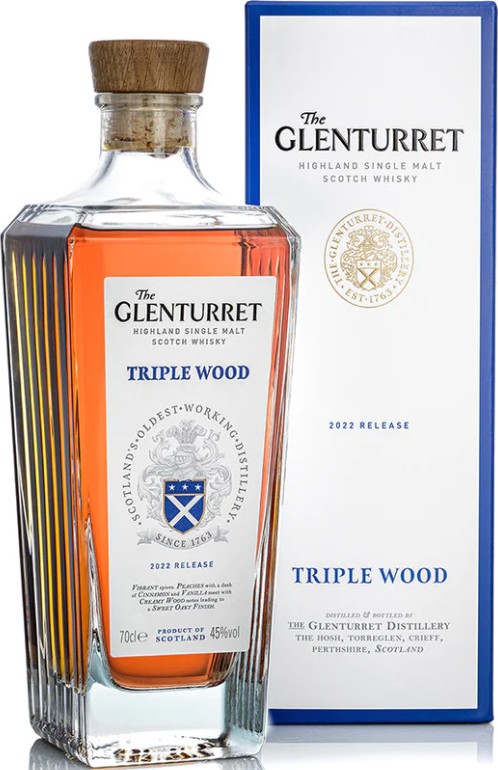 Glenturret Triple Wood 2022 Release Europ. & American Sherry Oak & Bourbon Barrel 45% 700ml
