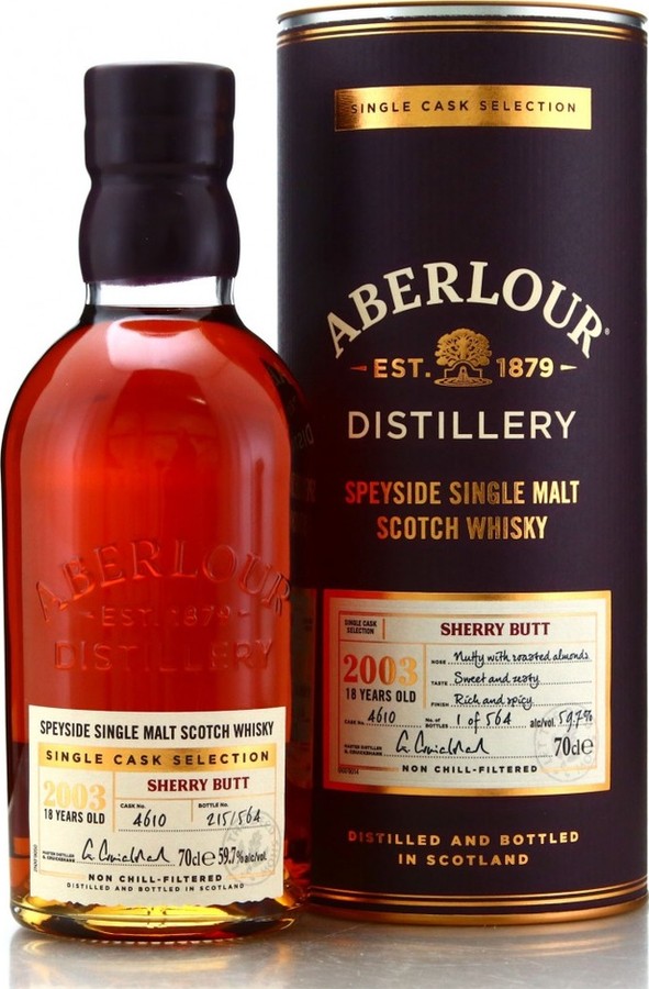 Aberlour 2003 Single Cask Selection Sherry Butt 59.7% 700ml