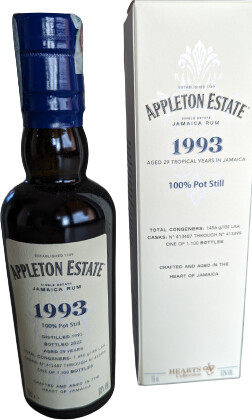 Appleton Estate 1993 Jamaica Hearts Collection 29yo 63% 100ml
