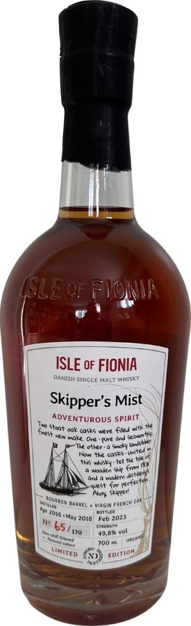 Isle of Fionia 2016 2018 Skipper Mist Bourbon + Virgin french oak 49.8% 700ml
