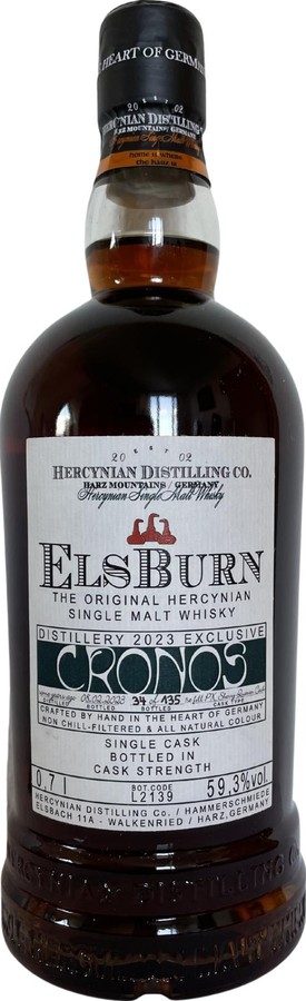 ElsBurn Cronos Distillery 2023 Exclusive 1st Fill PX Sherry Quarter Cask Distillery Shop 59.3% 700ml