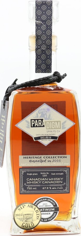 Paradigm Spirits 2000 Heritage Collection Cask Strength Virgin Oak with Level 2 Char 67.9% 750ml