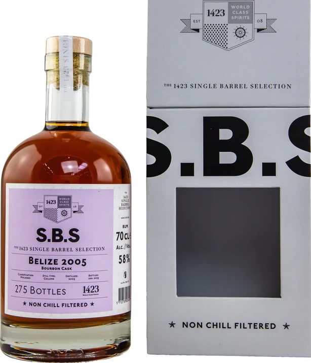 S.B.S. 2005 Belize 18yo 58% 700ml