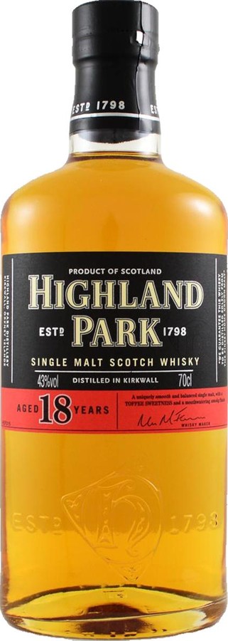 Highland Park 18yo FF Sherry seasoned American & European oak 43% 700ml
