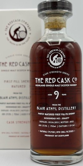 Blair Athol 2013 GWhL The Red Cask Co 1st Fill PX Sherry Hogshead Partly Matured 57% 700ml