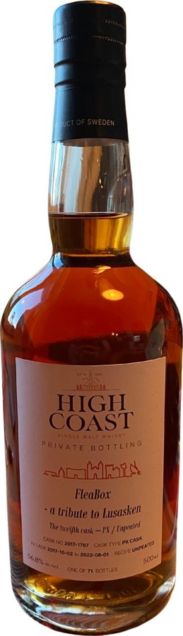 High Coast 2017 Private Bottling PX 56.8% 500ml