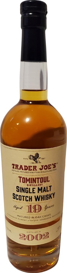 Tomintoul 2002 AMC ex-bourbon Trader Joe's 40% 750ml