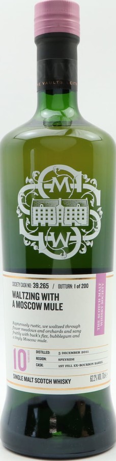Linkwood 2011 SMWS 39.265 Waltzing with A Moscow Mule 1st Fill Ex-bourbon Barrel 62.2% 700ml